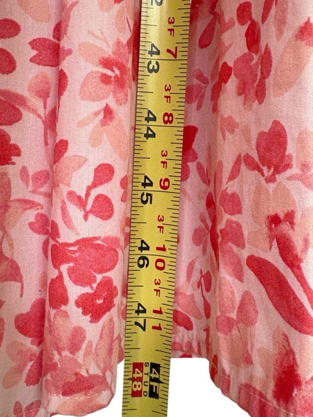 Abercrombie & Fitch Ruched Flutter Sleeve Long Midi/Maxi Dress Pink Floral XS - Picture 9 of 12